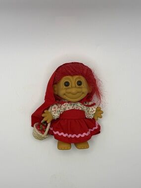 Russ Red Little Red Riding Hood Troll Doll with Basket